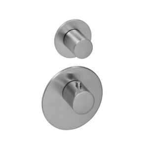 Herzbach jeu de finition Logic XL 11.521010. 2000 .09 module de thermostat Universal , 2 Inox tableau de bord ronds, Inox brossé