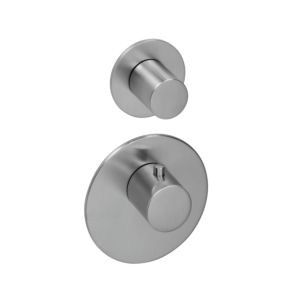 Herzbach jeu de finition Logic XL 11.521010. 2000 .09 module de thermostat Universal , 2 Inox tableau de bord ronds, Inox brossé