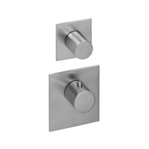 Herzbach jeu de finition Logic XL 11.521015. 2000 .09 module de thermostat Universal , 2 carrés Rosetten , Inox brossé