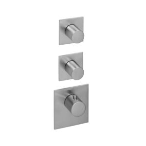 Herzbach jeu de finition Logic XL 11.522015. 2000 .09 module de thermostat Universal , 3 Inox tableau de bord carrés, Inox brossé