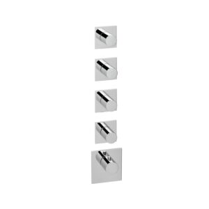 Herzbach jeu de finition Logic XL 11.524010. 2000 .01 module thermostat Universal , 5 Universal tableau de bord carrés Universal chrome