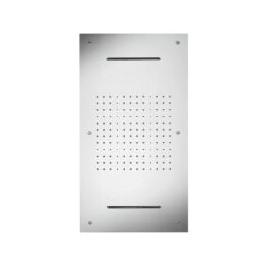 Herzbach Living Spa Kopfbrause 11600390309 Edelstahl gebürstet, 70x38 cm, Deckenbrause