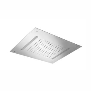 Douche de pluie claire colorée Herzbach Living Spa 11.600500.2.01 500x500mm, pluie, acier inoxydable poli