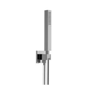 Herzbach Wannenset Living Spa eckig chr, 1600 mm, m Halter u Schlauch, ABS