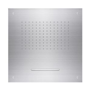 Herzbach douche de Living Spa 11650200209 Inox brossé, 50x50 cm, plafond à Inox