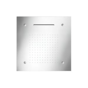 Herzbach douche de Living Spa 11650300209 Inox brossé, 50x50 cm, plafond à Inox