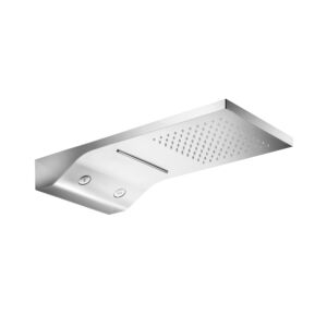 Herzbach Living Spa wall-mounted rain Stainless Steel 11.662500.2.01 Stainless Steel polished, 587x270mm, rain / spin jet / surge