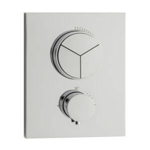 Herzbach Living PUSH square Fertigmontageset 11.803055.2.01 Unterputz-Thermostat, 3 Verbraucher, chrom
