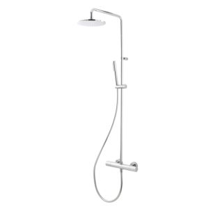 Herzbach Living Spa Duschsystem 11.988220.1.01 chrom, mit Stabhandbrause Kunststoff, Ø 200 mm