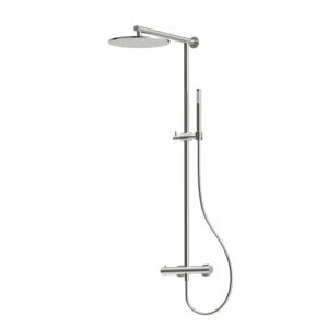 Herzbach LIVING SPA shower column RB 300mm 11.988230.1.09 round, hand shower stainless steel