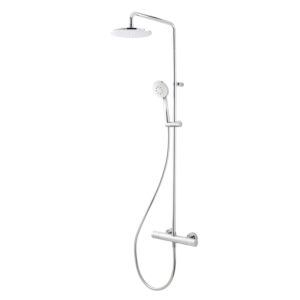 Herzbach Living Spa shower column 11.988520.1.01 Ø 200 mm, with hand shower 100mm multifunction, chrome