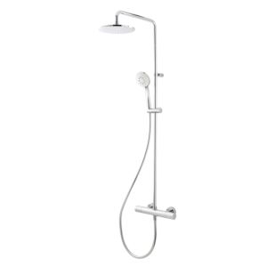 Colonne de douche Herzbach Living Spa 11.988520.1.01 Ø 200 mm, avec douchette multifonction 100 mm, chromé