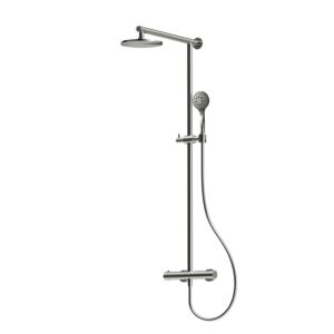 Herzbach LIVING SPA shower column RB 200mm 11.988520.1.09 round, multi-hand shower stainless steel
