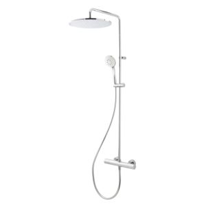 Colonne de douche Herzbach Living Spa 11.988530.1.01 Ø 300 mm, avec douchette multifonction 100 mm, chromé