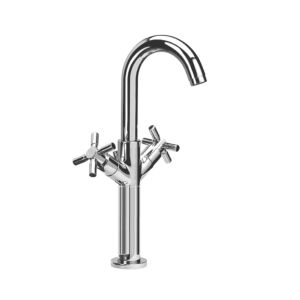 Herzbach Stilo Waschtisch-Zweigriffarmatur 14.953200.2.01 erhöhter Schaft, ohne Ablaufgarnitur, chrom