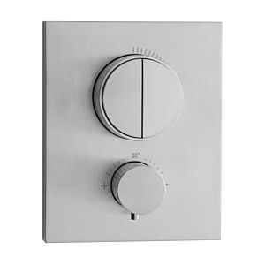 Thermostat Herzbach Design iX 17.803050.2.09 acier inoxydable brossé, encastré, 160x130mm, pour 2 consommateurs