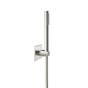 Set de baignoire Herzbach Design iX 17.914100.2.09 1600 mm, rosace 70x70mm, avec douchette, acier inoxydable brossé
