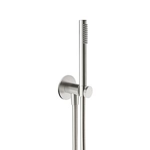 Herzbach Design iX tub set 17.914500.1.09 1600 mm, d= 70mm, with shower connection bend, baton hand shower, brushed stainless steel