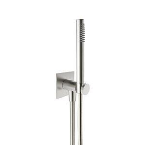 Herzbach Design iX set de baignoire 17.914500.2.09 1600 mm, avec coude de raccordement de douche, douchette à main, acier inoxydable brossé