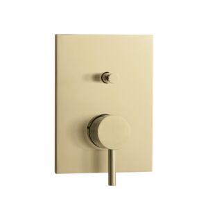 Mitigeur bain-douche Herzbach Design iX PVD 21.130305.2.41 Laiton Acier, encastré, 180 x 130 mm