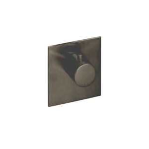 Herzbach Logic XL final assembly set 21.500100.2.40 for single thermostat module, 110x100mm, Black Steel