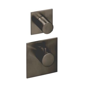 Herzbach Design iX PVD Herzbach match0 21.521015. 2000 .40 Black Steel, pour module thermostat Universal , carré