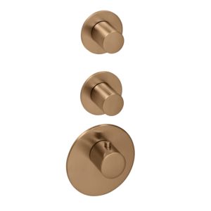 kit de garniture Herzbach Design iX PVD 2000 .39 Cuivre Acier, pour module thermostatique Universal