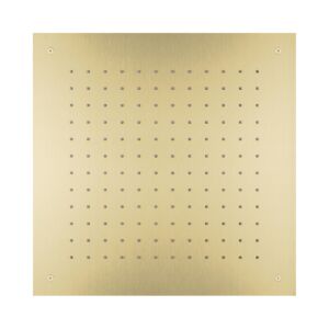 Herzbach Design iX PVD encastré au plafond, 500x500mm, acier laiton