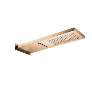Herzbach Design iX PVD rain shower 21.661600.2.39 Copper Steel, 537x165mm, wall mounting
