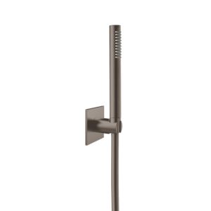 Herzbach Design iX PVD match1 match0 21.914100.2.40 Acier noir, avec support conique, 2000 douche match2 .600mm