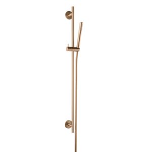 Herzbach Design iX PVD shower wall bar 21.922700. 2000 .39 Copper Steel, 900mm, with baton hand shower