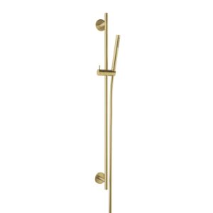 Herzbach Design iX PVD shower wall bar 21.922700. 2000 .41 Brass Steel, 900mm, with baton hand shower
