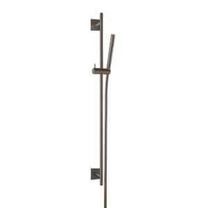 Herzbach Design iX PVD Dusch-Wandstangenset 21.922700.2.40 Black Steel, 900mm, mit Stabhandbrause