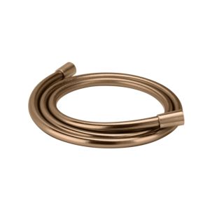 Flexible de douche Herzbach LIVING SPA en plastique, 125 cm, réf. 21.925300.1.39, avec raccord pivotant, en acier cuivré.