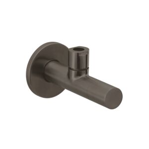 Herzbach Design iX PVD Eckventil 21954780140 Black Steel, mit Rosette