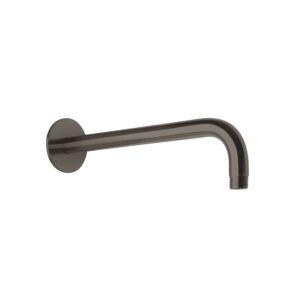 Herzbach Design iX PVD wall bracket 21.960350. 2000 .40 Black Steel, for rain shower, 350mm, with rosette d = 70mm
