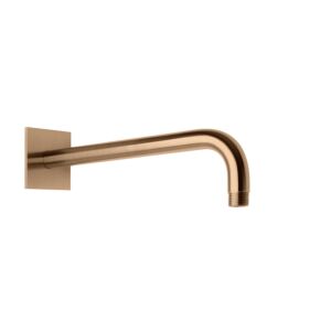 Herzbach Design iX PVD wall bracket 21.960350.2.39 Copper Steel, for rain shower, 350mm, with rosette 70x70mm