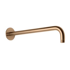Herzbach Design iX PVD Wandarm 21.960450.1.39 Copper Steel, für Regenbrause, 450mm, mit Rosette d= 70mm