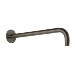 Herzbach Design iX PVD support mural 21.960450. 2000 .40 Black Steel, pour douche pluie, 450mm, avec rosace d = 70mm