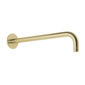 Herzbach Design iX PVD Wandarm 21.960450.1.41 Brass Steel, für Regenbrause, 450mm, mit Rosette d= 70mm
