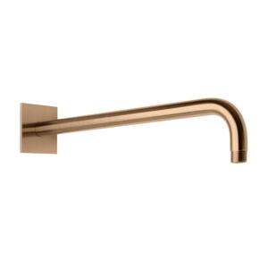 Herzbach Design iX PVD wall bracket 21.960450.2.39 Copper Steel, for rain shower, 450mm, with rosette 70x70mm