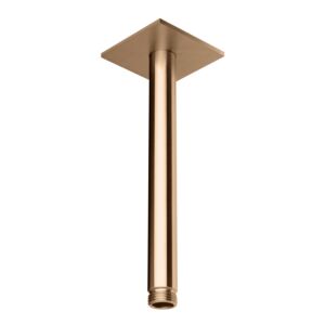 Herzbach Design iX PVD ceiling arm 21.964820.2.39 Copper Steel, for rain shower, 200mm, with rosette 70x70mm