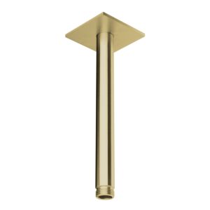 Herzbach Design iX PVD Deckenarm 21.964820.2.41 Brass Steel, für Regenbrause, 200mm, mit Rosette 70x70mm