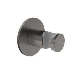 Herzbach Design iX PVD support mural 21.994100. 2000 .40 Acier Noir, rosace d = 70mm
