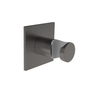 Herzbach Design iX PVD wall bracket 21.994100.2.40 Black Steel, rosette 70x70mm