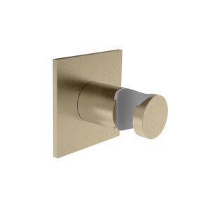 Herzbach Design iX PVD wall bracket 21.994100.2.41 Brass Steel, rosette 70x70mm