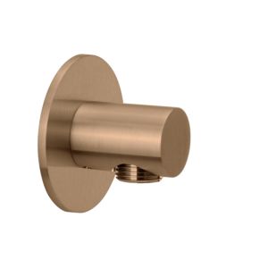 coude de raccordement de douche Herzbach Design iX PVD 2000 .39 Cuivre Acier, rosace d = 70mm