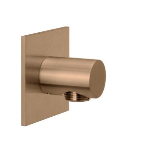 Herzbach Design iX PVD coude de raccordement douche 21.995100.2.39 Cuivre Acier, rosace 70x70mm