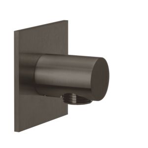 Herzbach Design iX PVD Brauseanschlussbogen 21.995100.2.40 Black Steel, Rosette 70x70mm