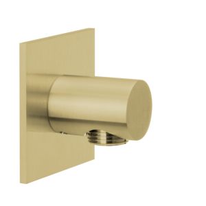 Herzbach Design iX PVD Brauseanschlussbogen 21.995100.2.41 Brass Steel, Rosette 70x70mm